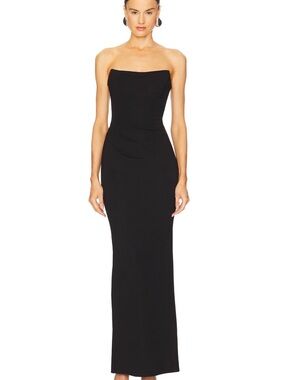 Michael Costello Briggs Gown in Black - S